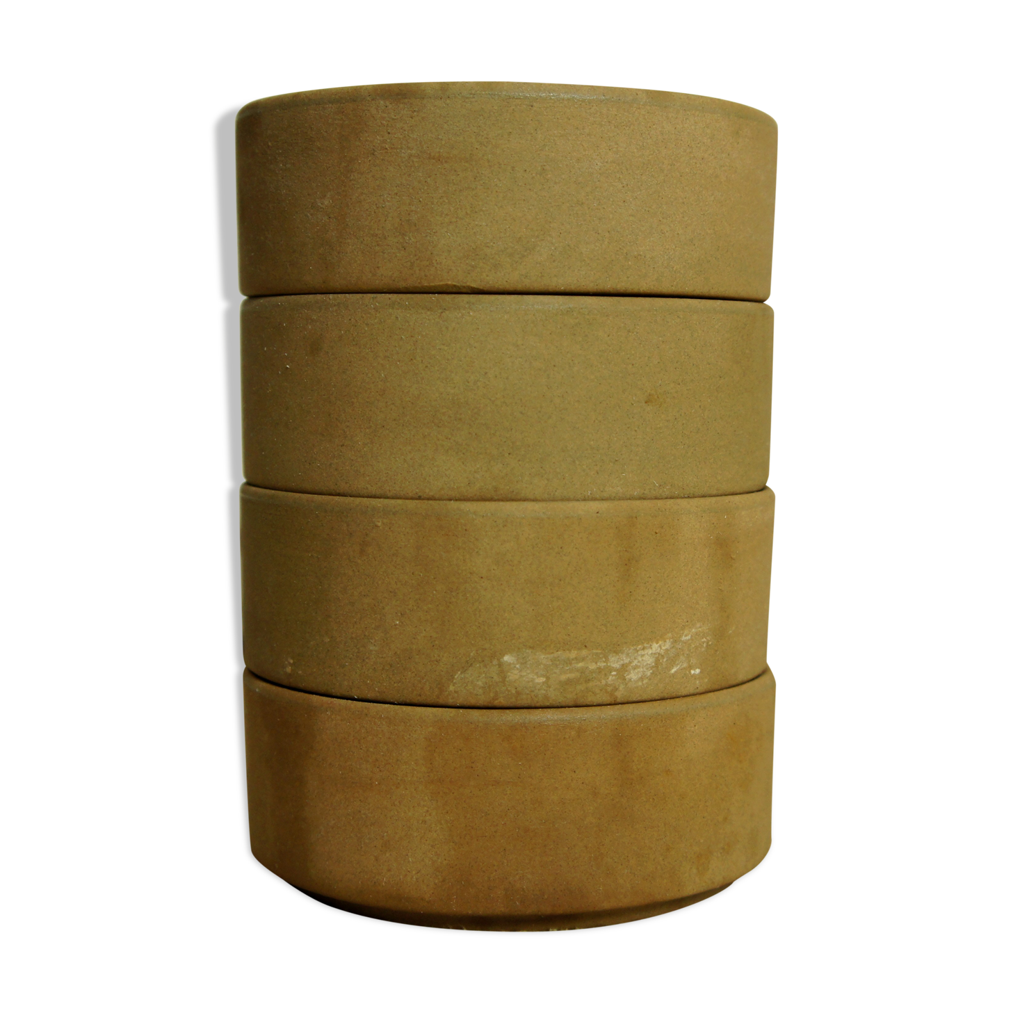 4 vintage gien sandstone cups for Le Creuset