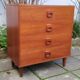 Scandinavian teak chest of drawers 1960