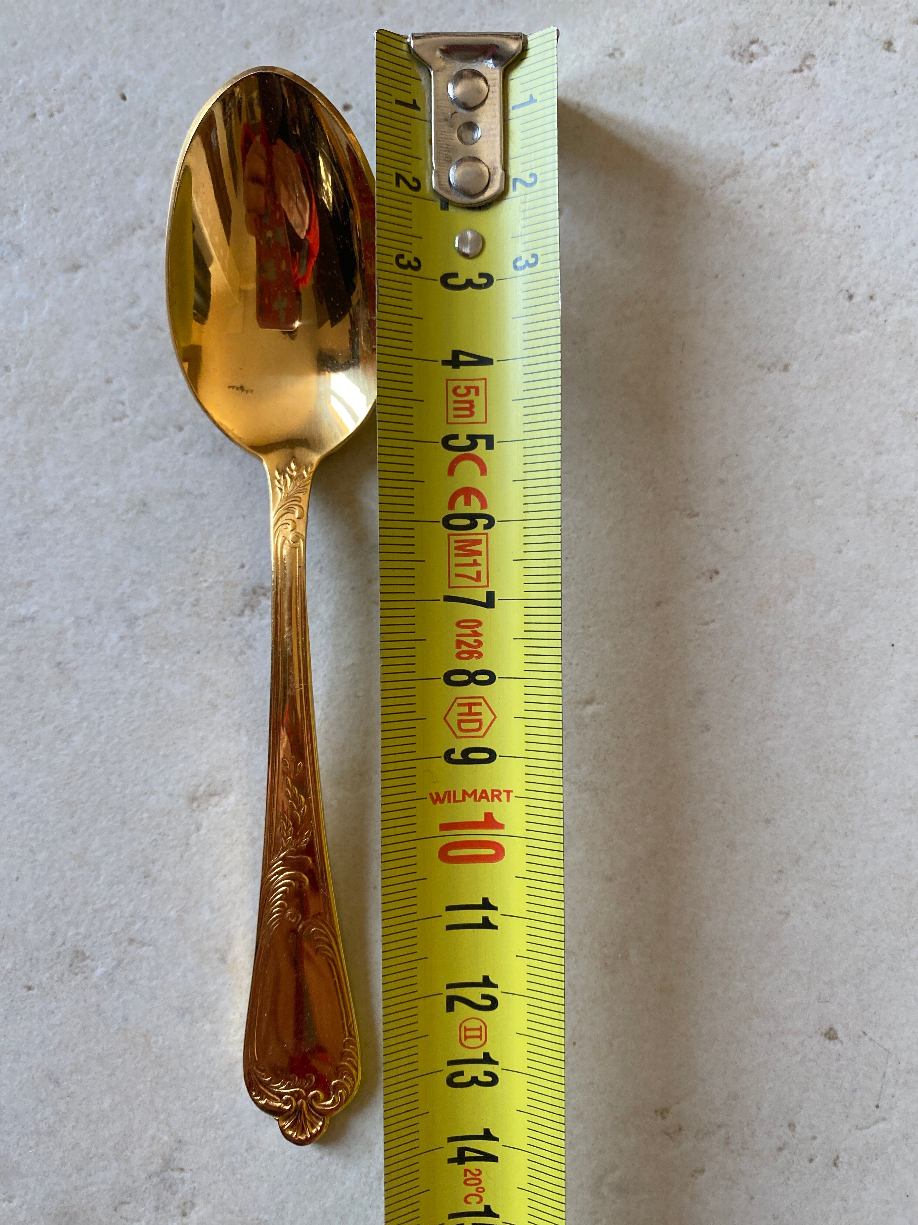 Vintage golden teaspoons
