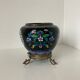 Beautiful planter in copper and polychrome cloisonné enamels Meiji period around 1900