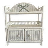 80s rattan shelf