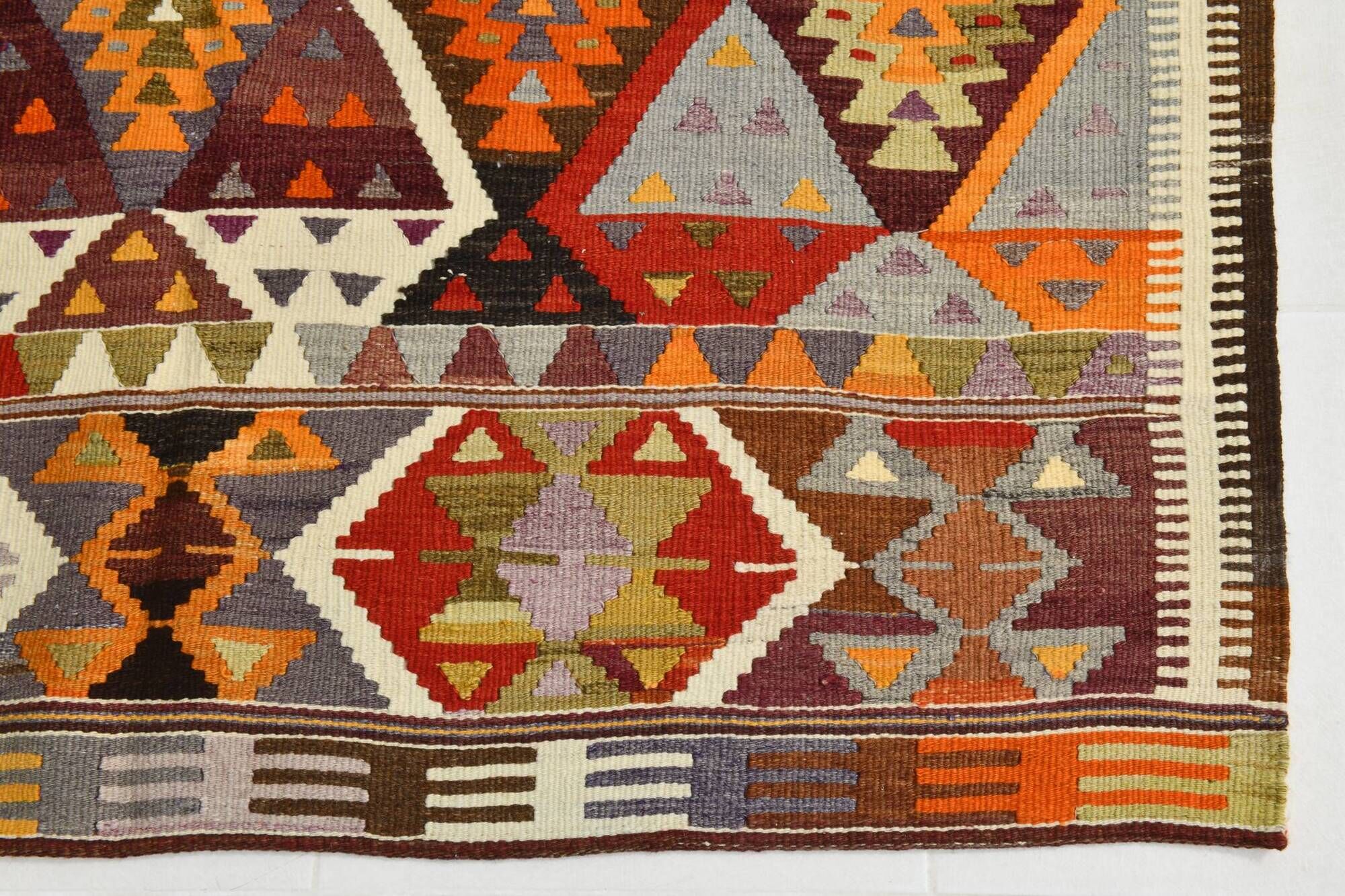 5x8 Soft Colors Persian Kilim Rug, Oushak Area Rug, 157x255Cm