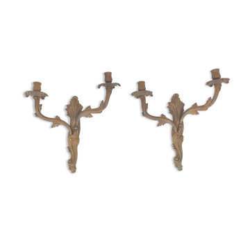 Pairs of brass candlesticks