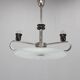 Art Deco chrome and glass chandelier, Czechoslovakia, 1930s