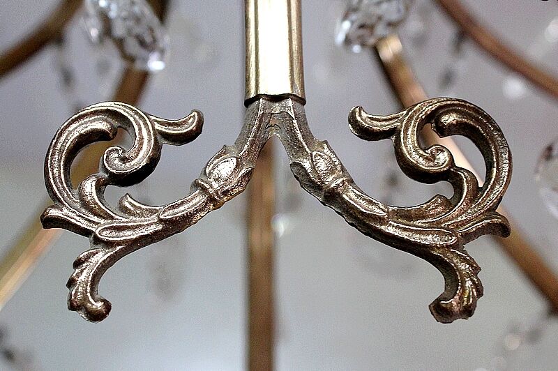 Crystal chandelier mid 20th