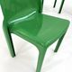 Lot de 4 chaises Selene vertes par Vico Magistretti pour Artemide, 1970