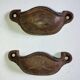 Pair of handles "Shell" in vintage cast iron