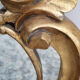 Large golden mirror baroque rocaille spirit, vintage 56x99cm