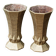 Pair of cast iron cone vases, art deco