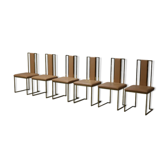 Set of 6 dining chairs by Renato Zevi, Italy 1970s