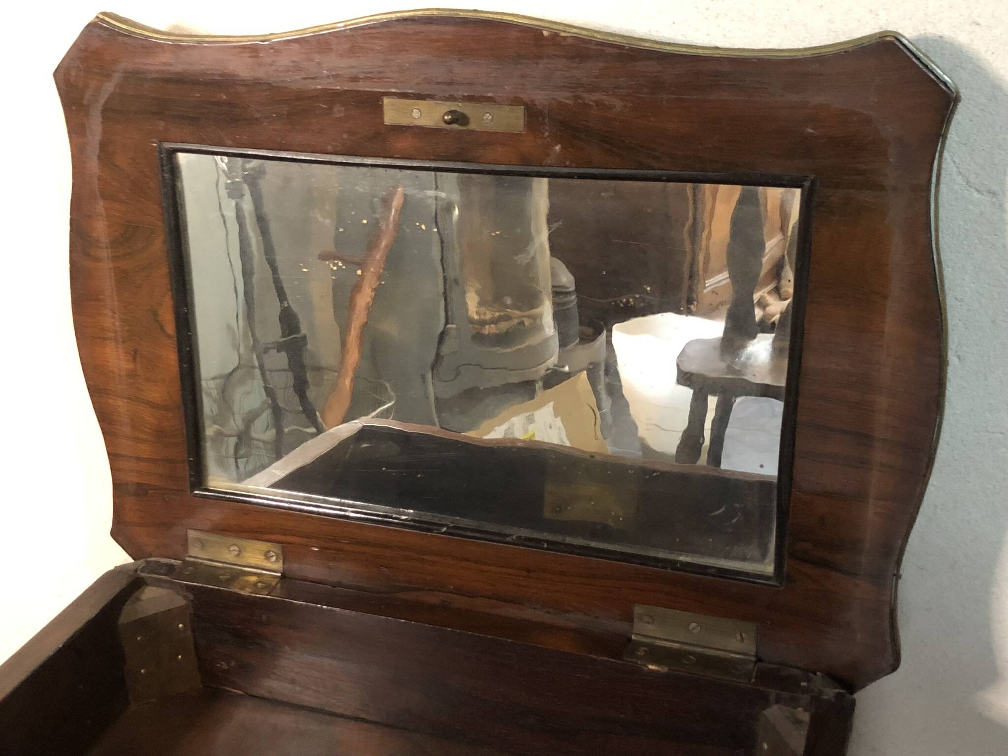 Dressing table / Worker in mercury glass marquetry and bronze fittings
