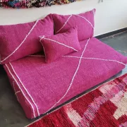 Pink Moroccan sofa cover for the floor