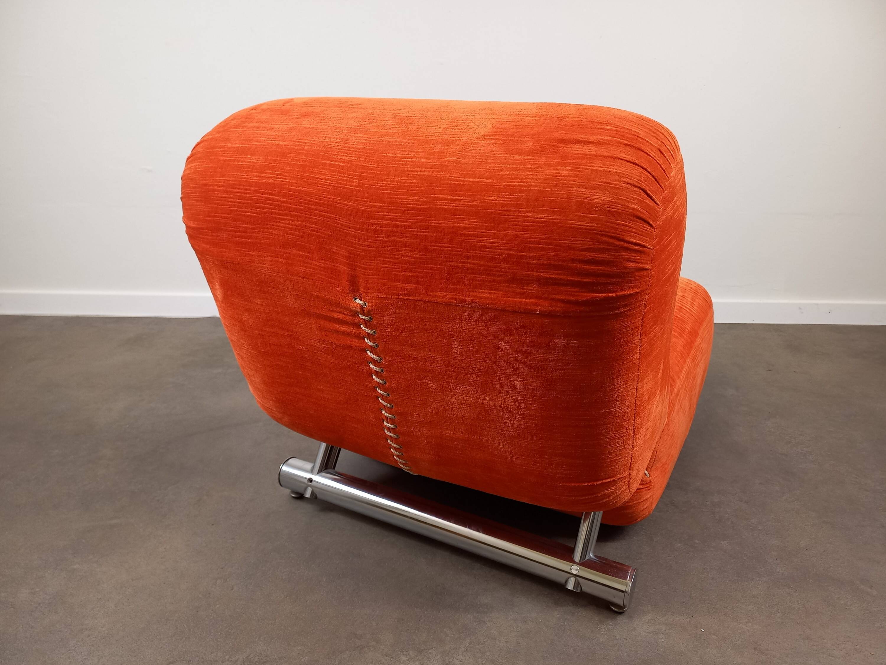 Vintage orange fireside chair