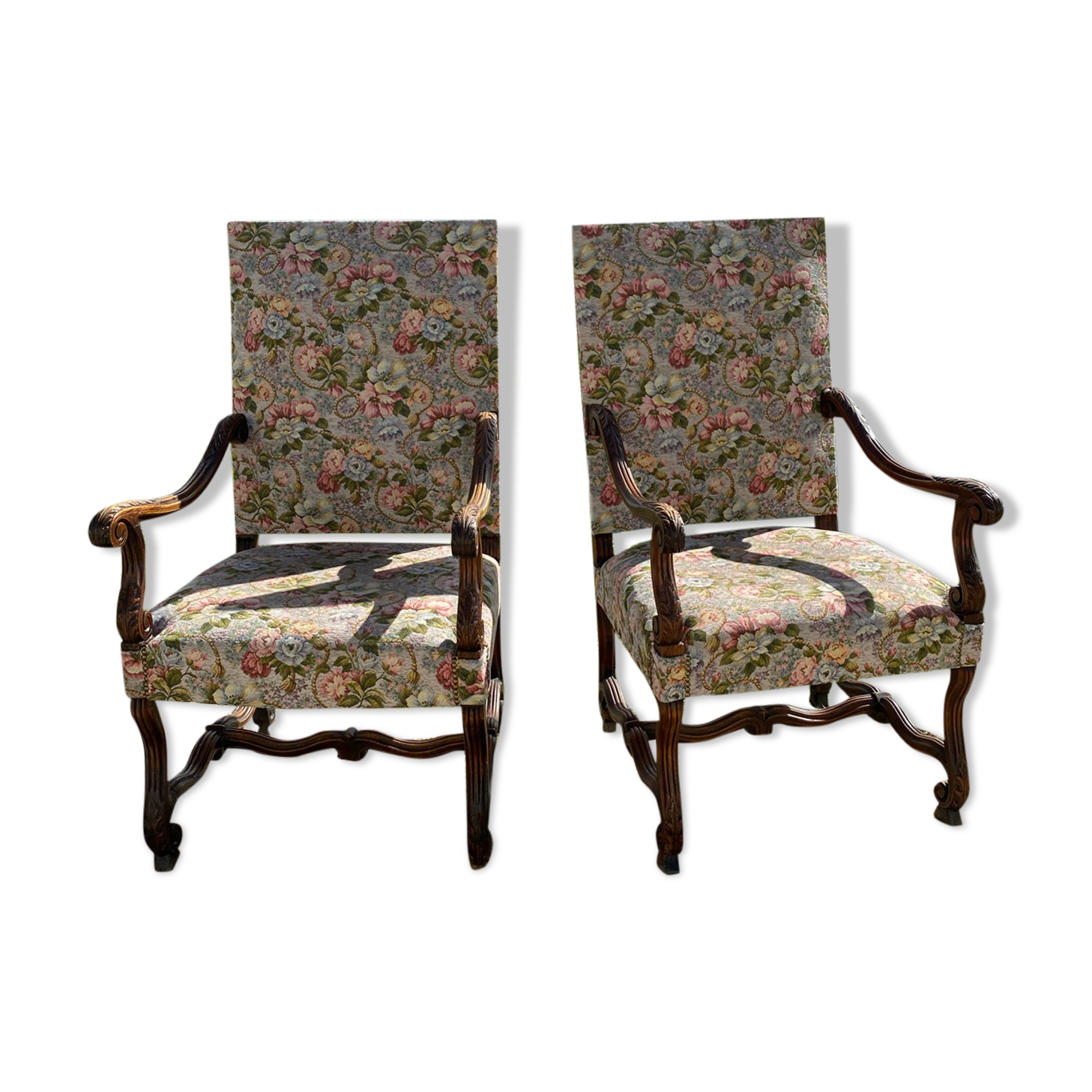 Pair of Louis XIII armchairs
