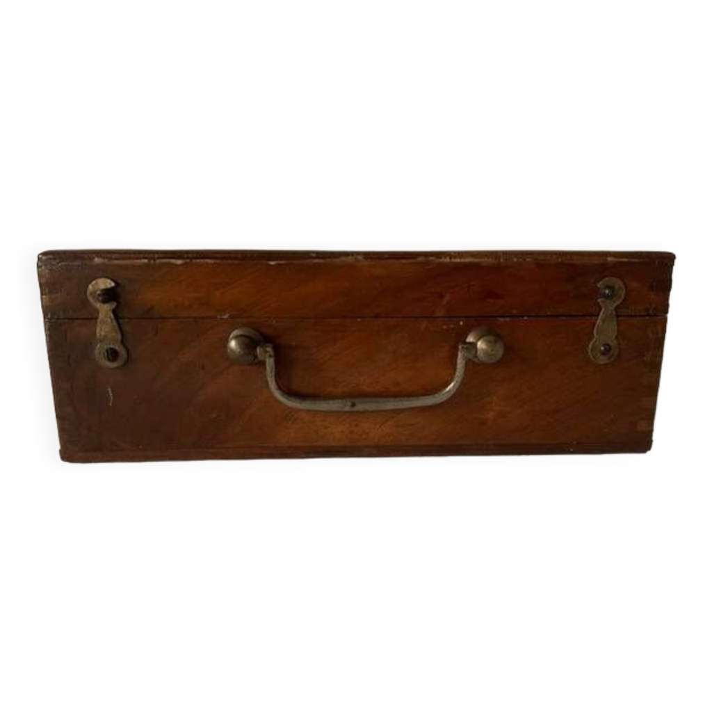 Valise ancienne, boite de peintre en bois mallette d'artiste, XIXème