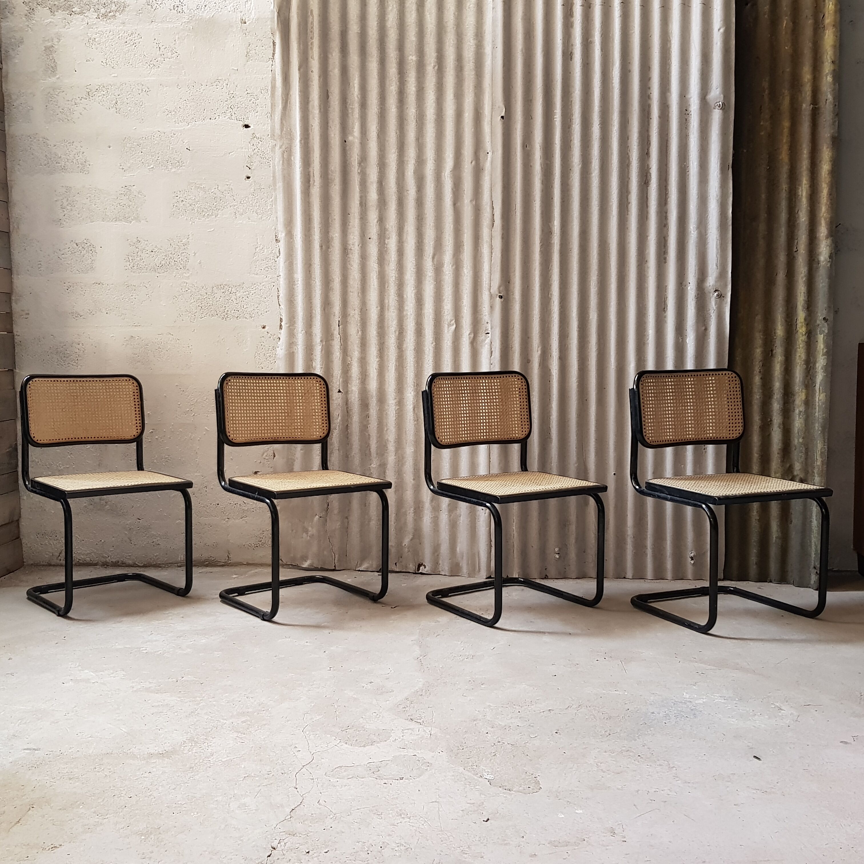 4 chairs Cesca b32 by Marcel Breuer