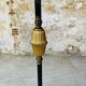 Vintage floor lamp, brass decorations, tripod legs circa 1960's