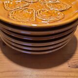 6 shellfish plates earthenware from Saint Amand