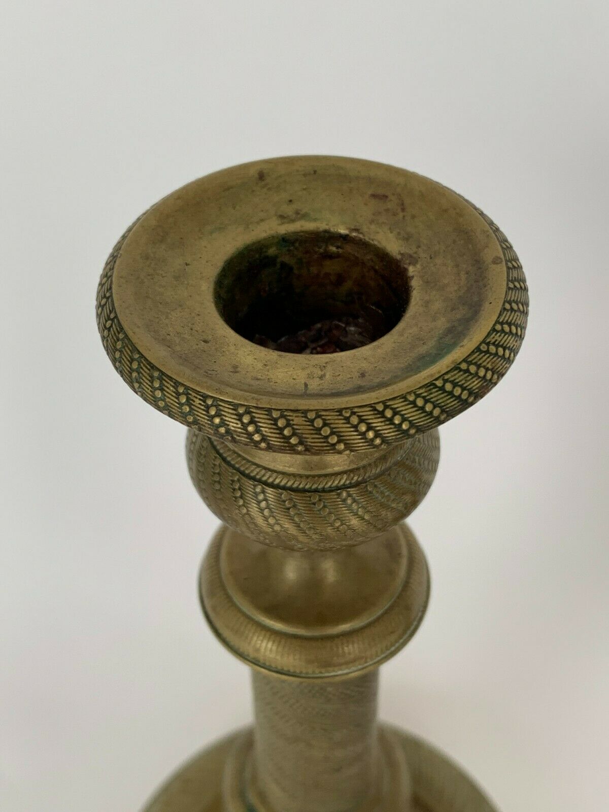 PAIR OF CANDLE HOLDERS PERIOD RESTORATION 19TH BRONZE GILDED CISELE GUILLAUCHE