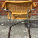 Set of 4 Cesca chairs model B64 with armrests Cesca Marcel breuer design