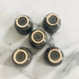 Set of 5 small vintage ceramic candlesticks