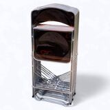 6 chaises pliantes en Plexiglas fumé et métal chrome Chaisor 1970