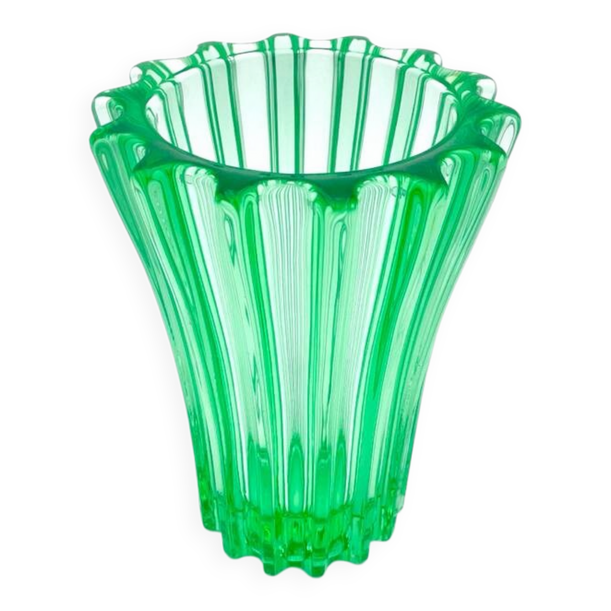 Art deco vase "absinthe green" – pierre d'avesns – france, 1930