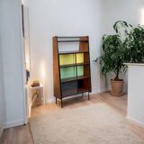 Vintage Alta 1950s glass-fronted bookcase