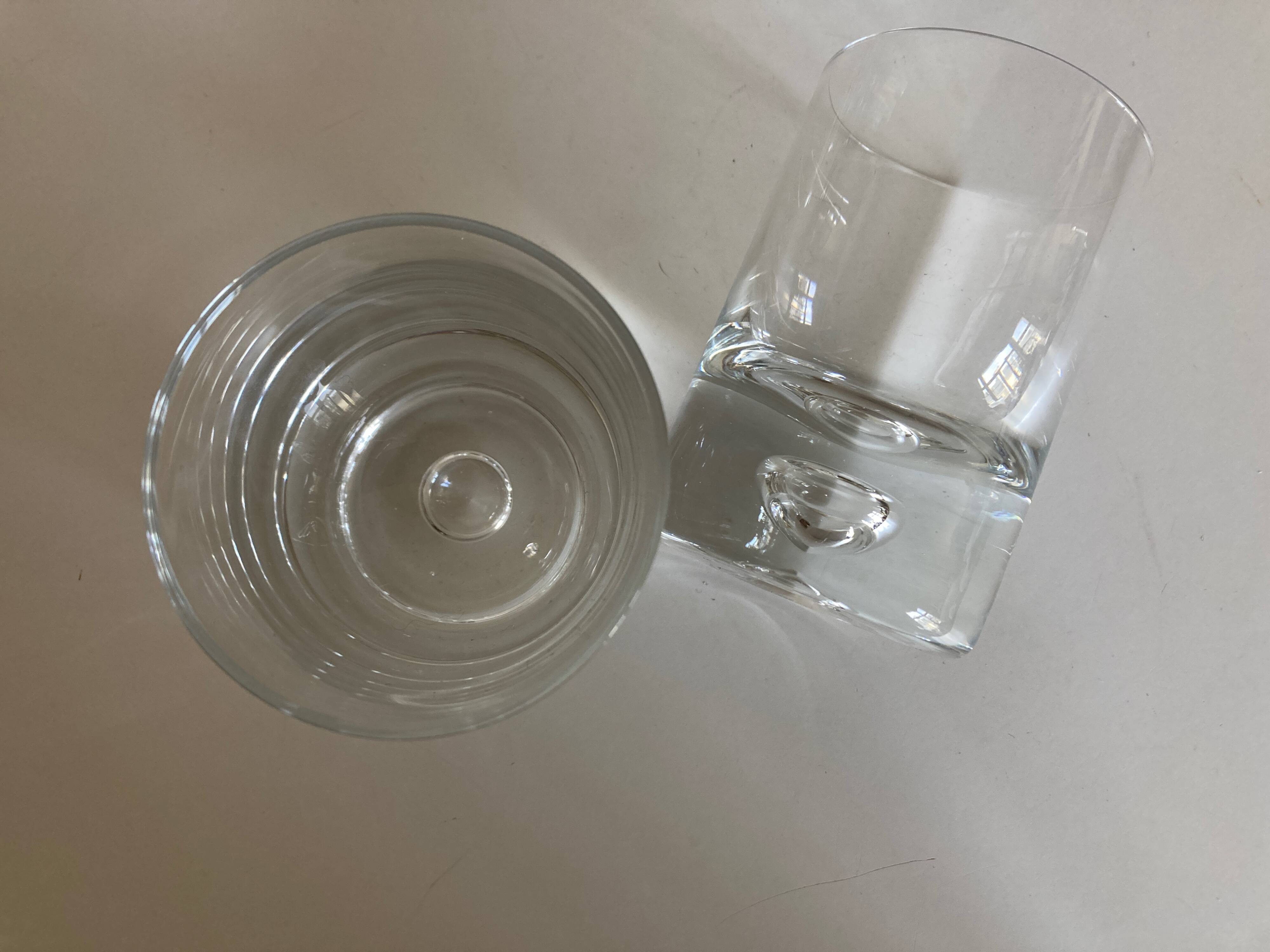 Set of 4 XL glasses Scandinavian bubble whiskey tumblers 500g in ringing crystal