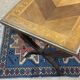 English marquetry coffee table, 1950s