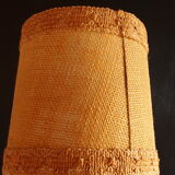 Vintage turned wooden candle holder lamp