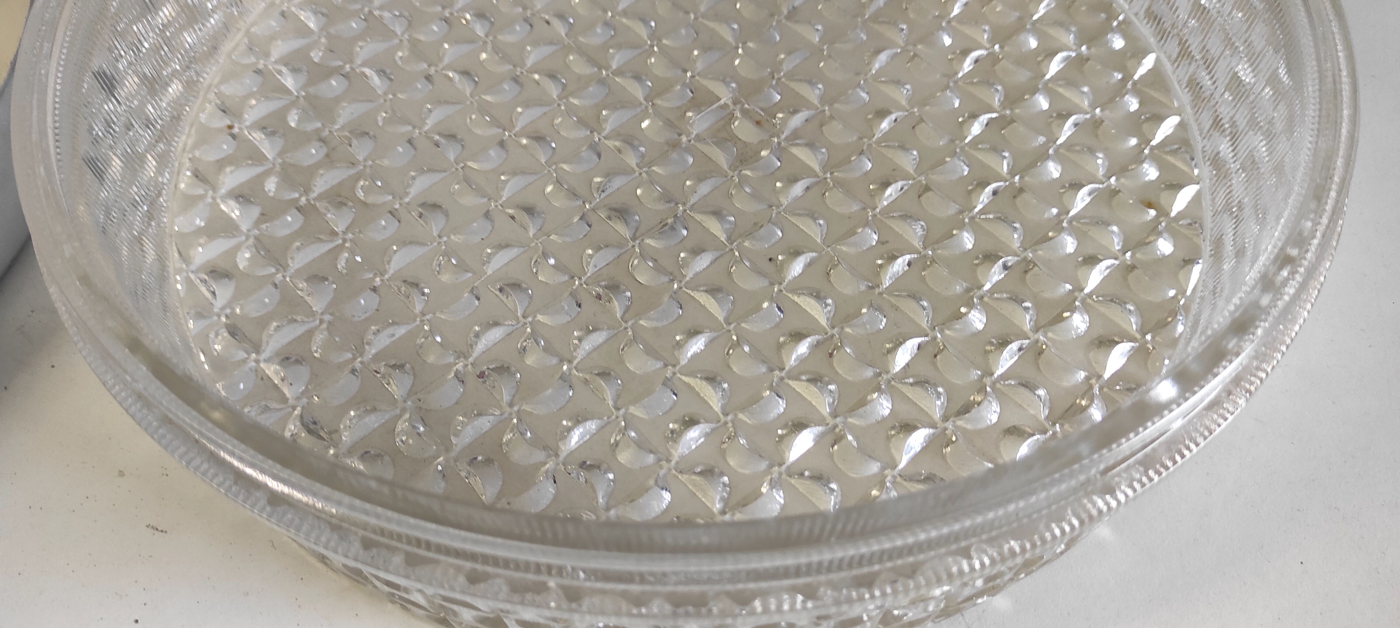 Ceiling lamp or wall lamp in cut glass in large format - 60s/70s