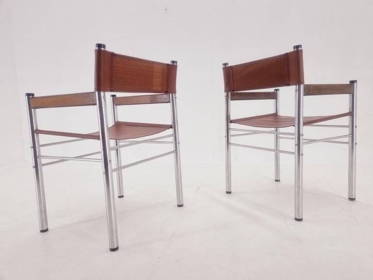 Pair of Rare Midcentury Tubular Design Armchairs, Germany, 1970s