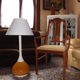 Orange 1960-70 vintage opaline drop lamp