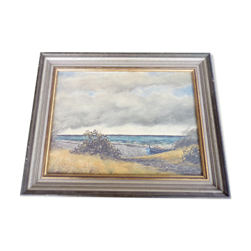 Painting a seaside view