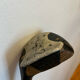 Golf bag filled with 5 vintage clubs
