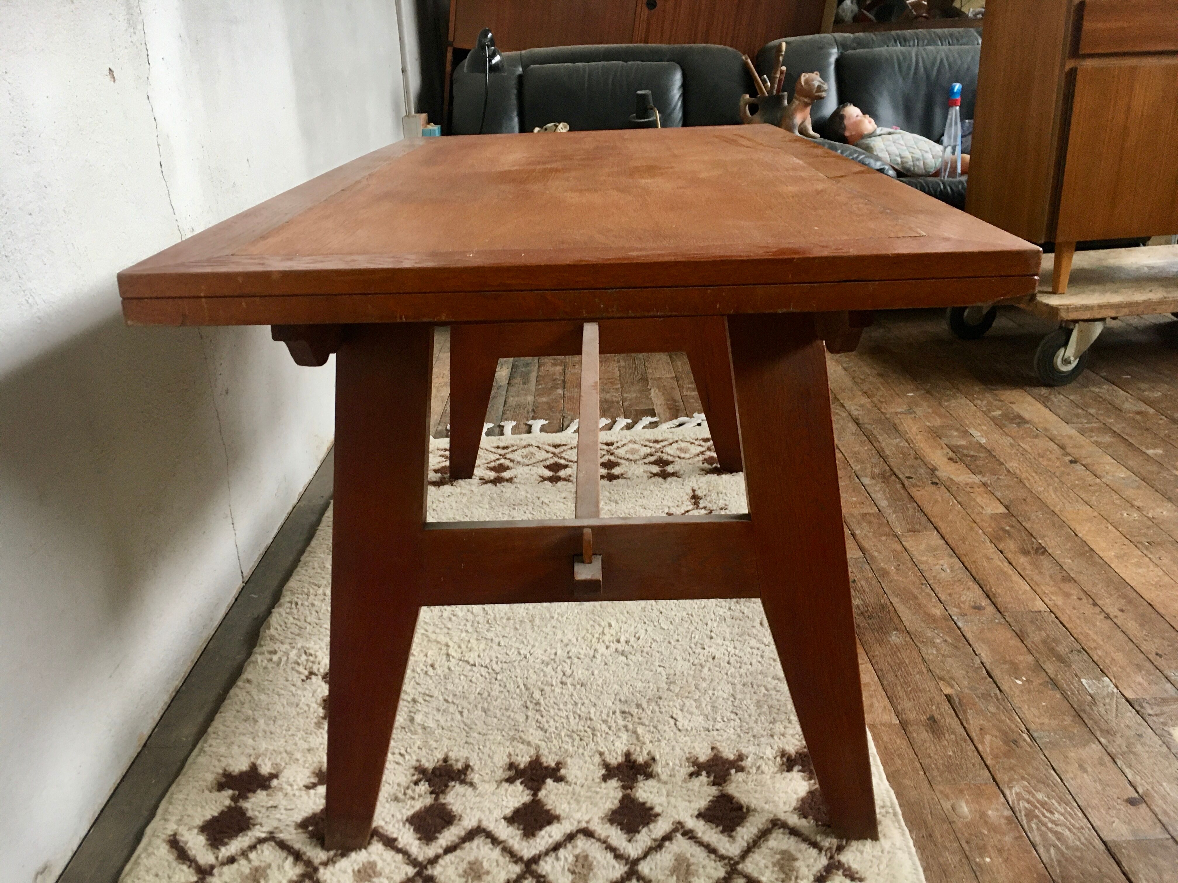 Table de repas à manger vintage de René Gabriel vers 1950