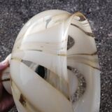 Vintage marbled Murano glass pendant light.