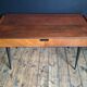 Vintage furniture with tapered legs, desk, console, dressing table.