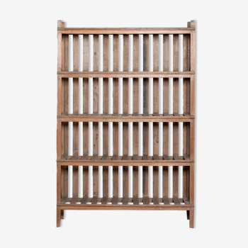 Shelves with teak slats