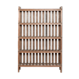Shelves with teak slats