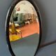 Old oval mirror 30s black wood