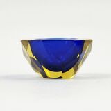 Cendrier/bol Sommerso en verre de Murano à facettes diamantées par Mandruzzato, années 1970
