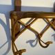 Vintage rattan wall coat rack