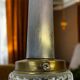 Petite lampe suspendue en verre clouté