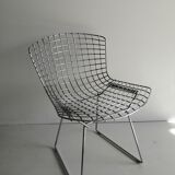 Harry Bertoia chrome wire chairs, Knoll edition
