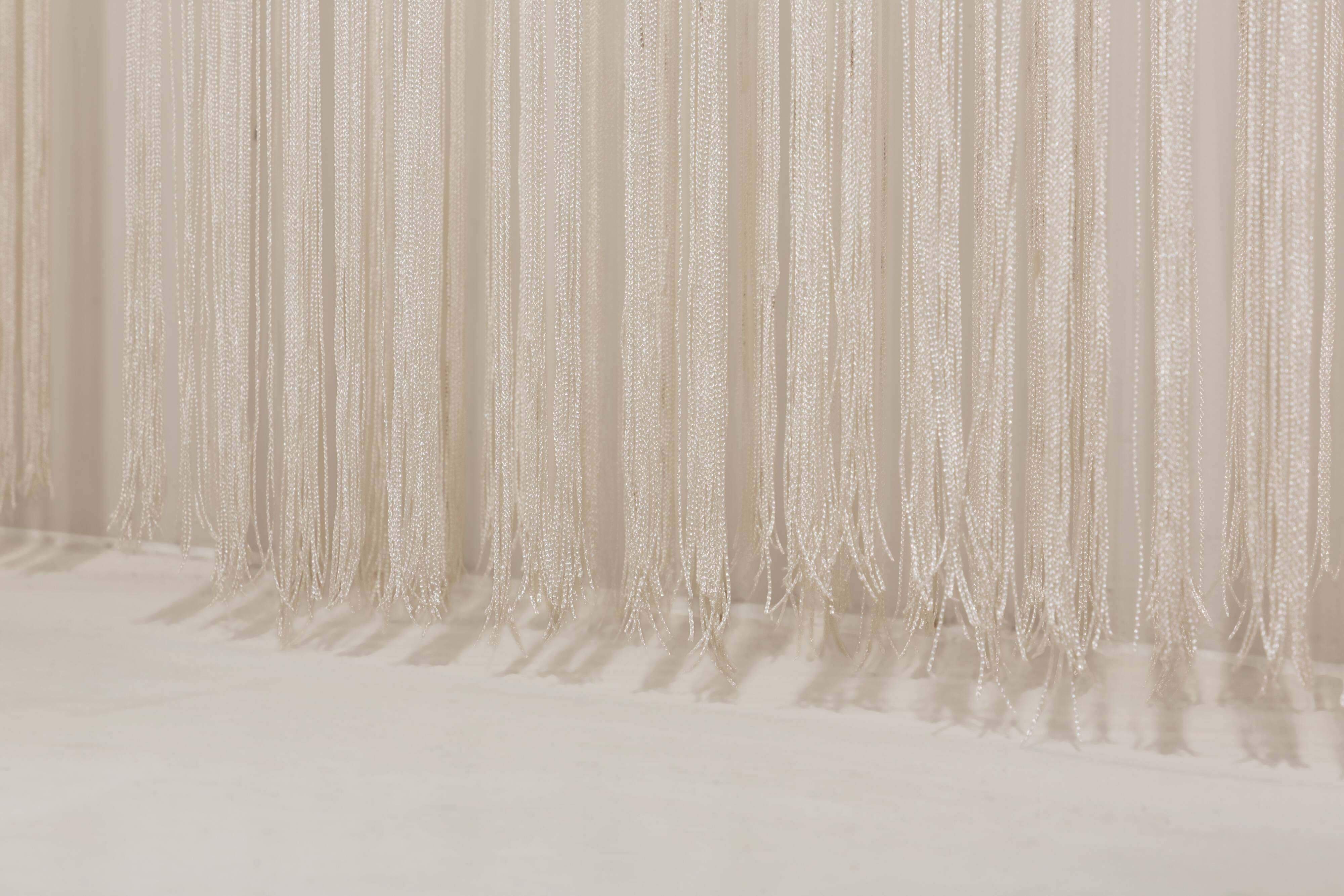 Pair of Mariyo Yagi Garbo chandeliers, metal and nylon, 1970s.