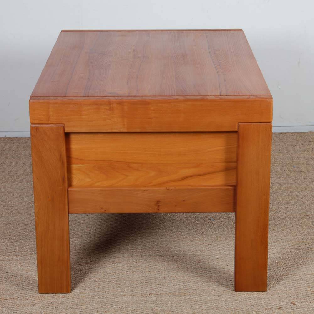 Vintage elm desk produced by Maison Regain, 1980