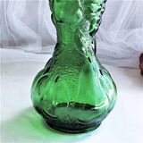 Large green glass vase from vintage Empoli Italy