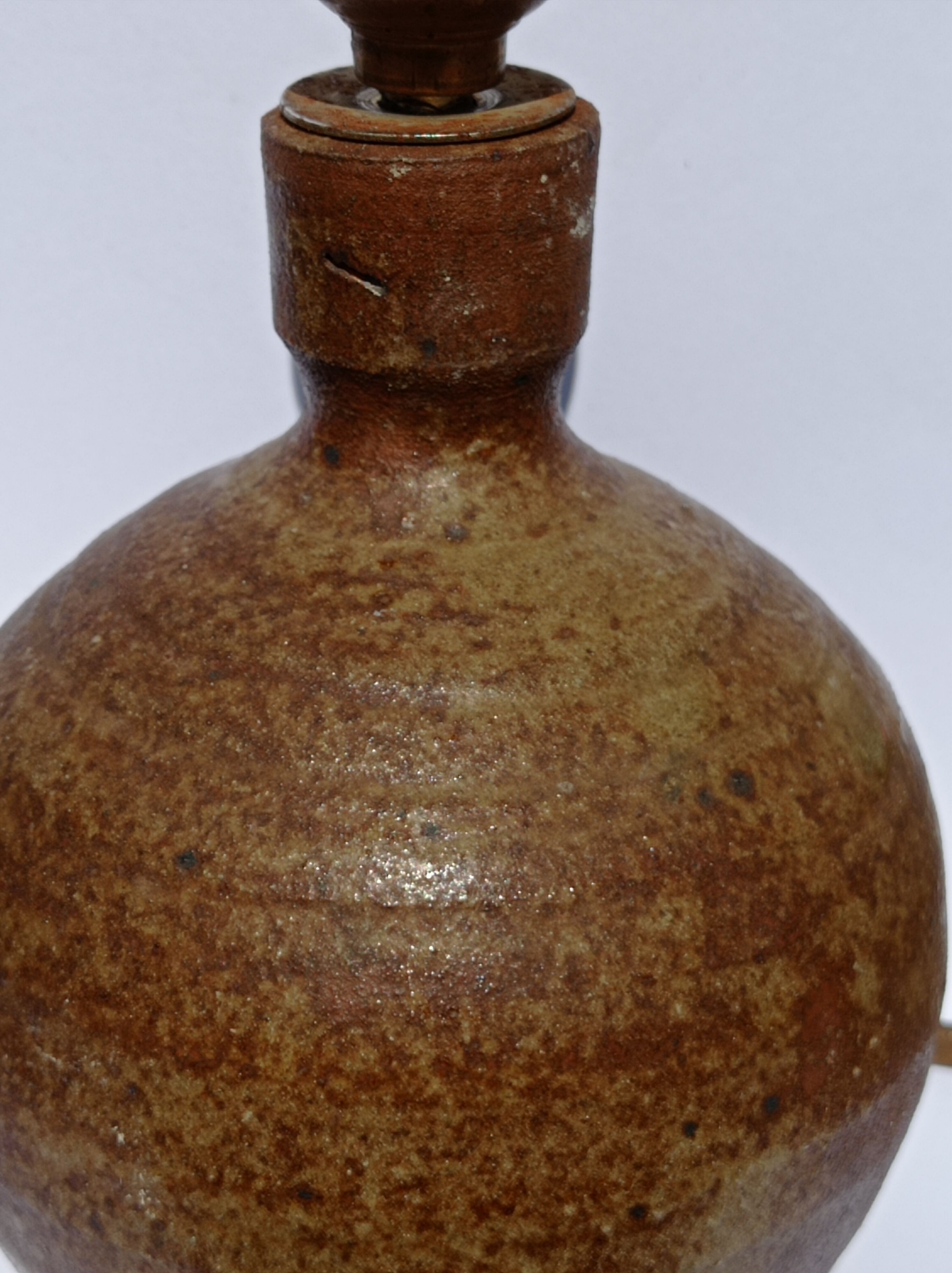 Stoneware ball lamp base La Borne circa 1970